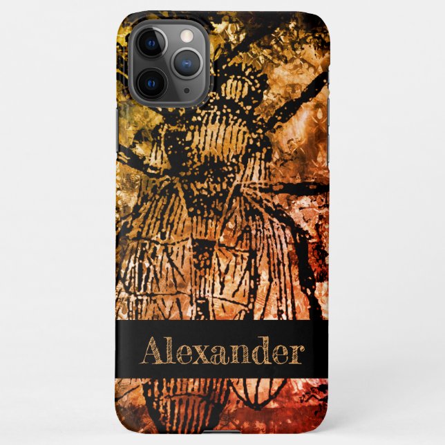 Funda Para iPhone Halloween Creepe Fly Weird Resumen Arte (Reverso)