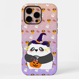 Funda Para iPhone 16 Pro Max Halloween desgraciada bebé panda truco o tratamien