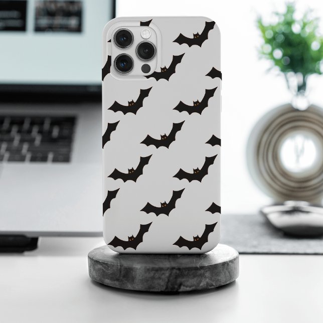 Funda Para iPhone Halloween, Patrón de Murciélagos, Truco o Trato, B (Subido por el creador)