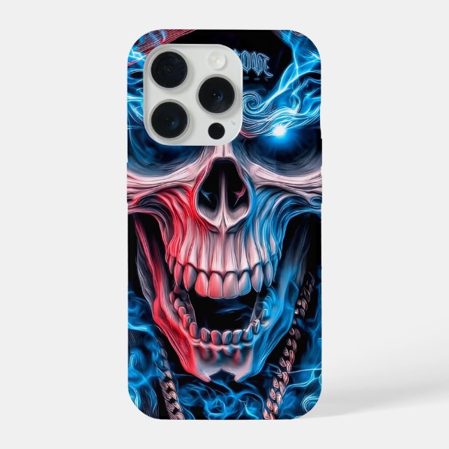 Funda Para iPhone Halo Cráneo Goteo (Reverso )