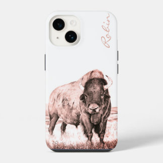 Funda Para iPhone 14 Hamilton ~ American Bison (salmón)