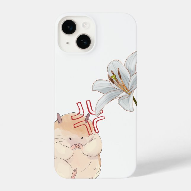 Funda Para iPhone hámster enojado lindo (Reverso )