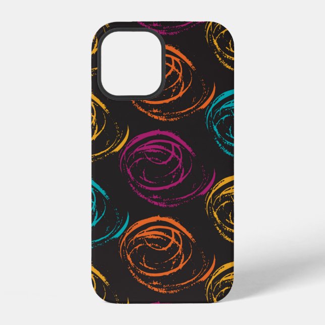 Funda Para iPhone Hand painted grange texture. Ink geometric element (Reverso )