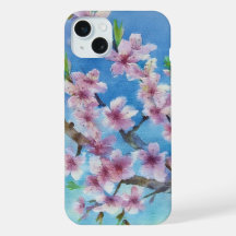 Hand Painted Trendy Watercolour Cherry Blossoms