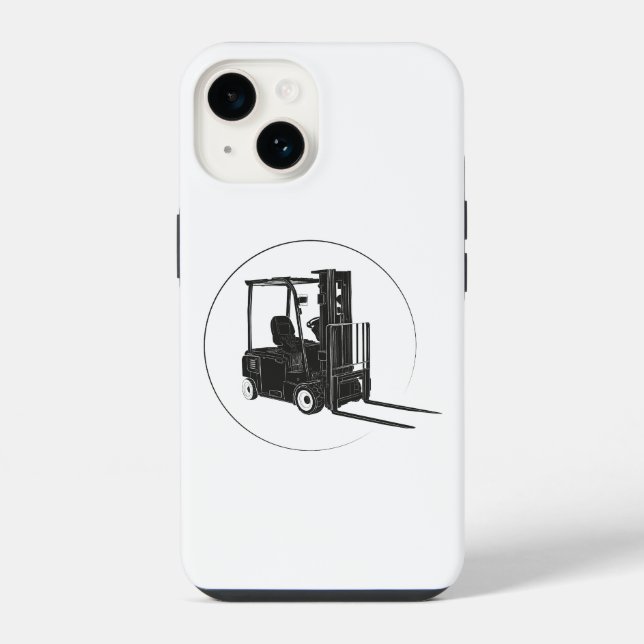 Funda Para iPhone Handy Hülle mit Gabelstapler Grafik (Reverso )