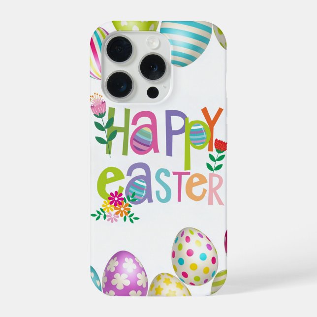 Funda Para iPhone Happy Easter Floral Egg Pattern Phone Case ("Bright eggs, bold colors, and the cutest spring case for your holiday lineup")