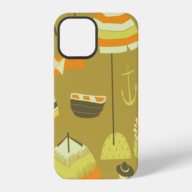 Funda Para iPhone Happy Summertime Fun Seless Pattern (Reverso )