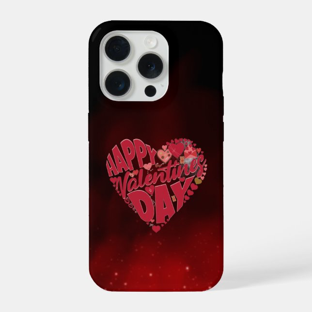 Funda Para iPhone Happy Valentine's Day Love Heart (Reverso )
