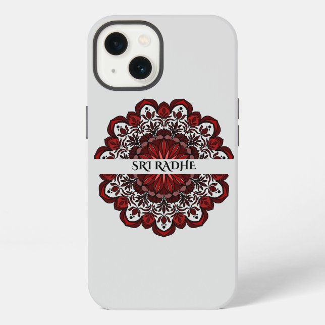 Funda Para iPhone Hare Krishna - Sri Radhe - flores de Radha Krishna (Reverso )
