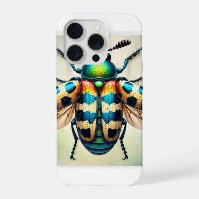Funda Para iPhone Harlequin Beetle Top View 010924IREF213 - Watercol (Reverso )