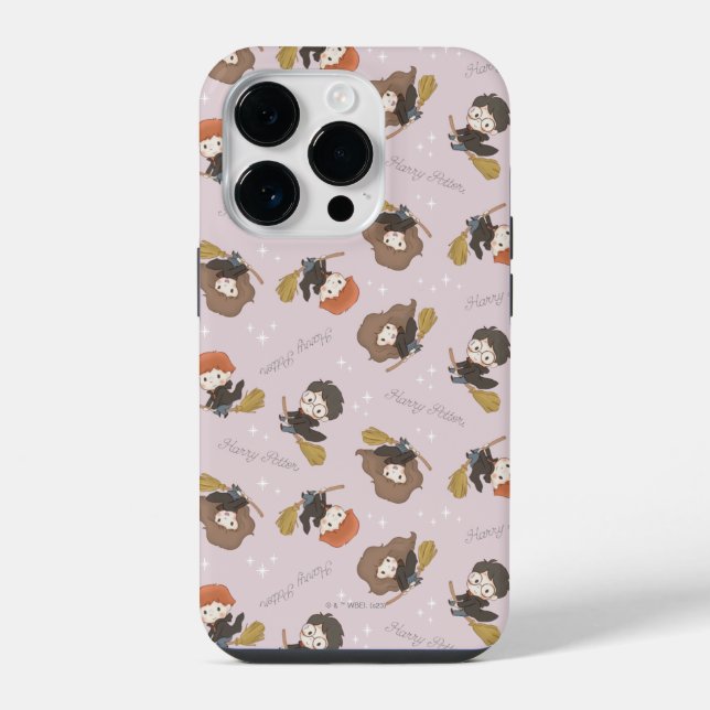 Funda Para iPhone HARRY POTTER™, Hermione y Ron Patrón de vuelo (Reverso )