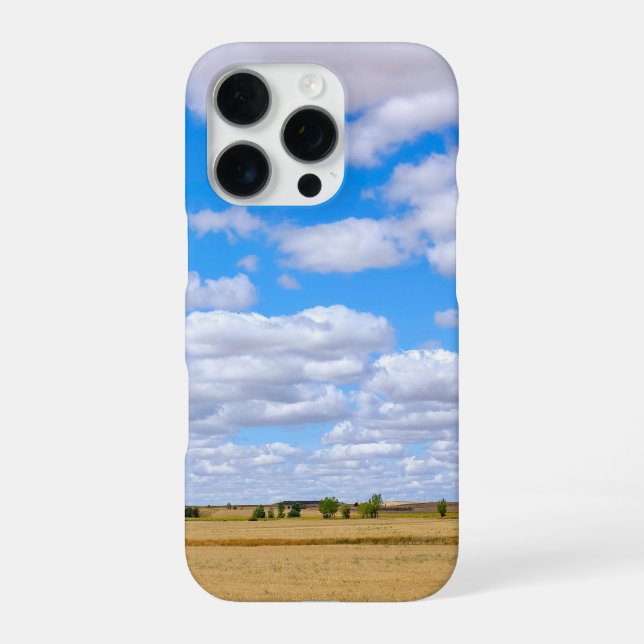 Funda Para iPhone Harvested wheat fields  (Reverso)