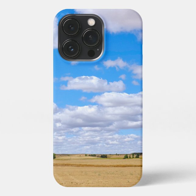 Funda Para iPhone Harvested wheat fields  (Reverso)