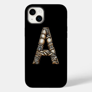 Funda Para iPhone 14 Plus Hawaiano Polinesio Aloha Carta A Inicial Personali