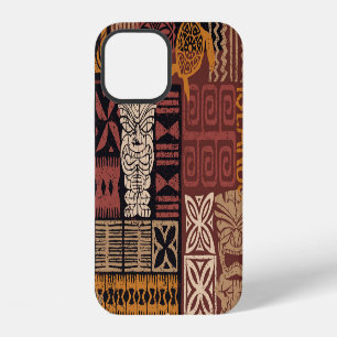 Funda Para iPhone 12 Hawaiano Tribal: Parche de Tela Vintage