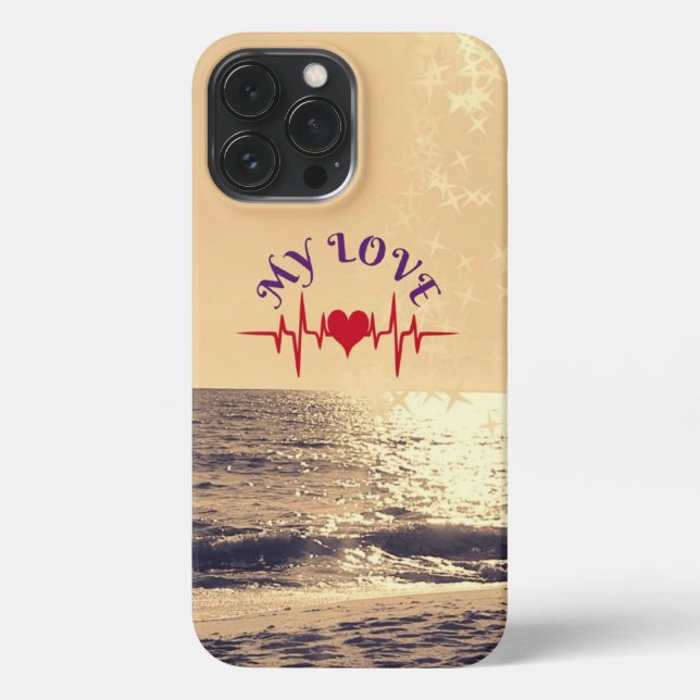 Funda Para iPhone Heartbeat Love (Reverso )