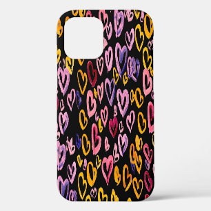 Funda Para iPhone 12 Hearts Galore: Patrón de color de agua sin foco