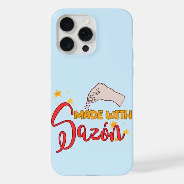 Funda Para iPhone Hecho con Sazón y con mucho sabor (Reverso )