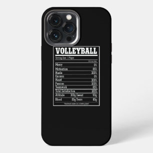 Funda Para iPhone 13 Pro Max Hechos de nutrición de voleibol mujeres hombres ju