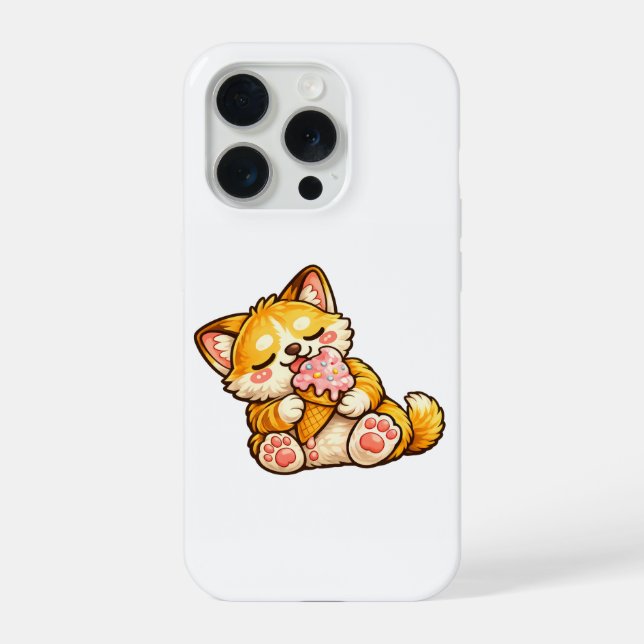 Funda Para iPhone Helado de gato lindo (Reverso )