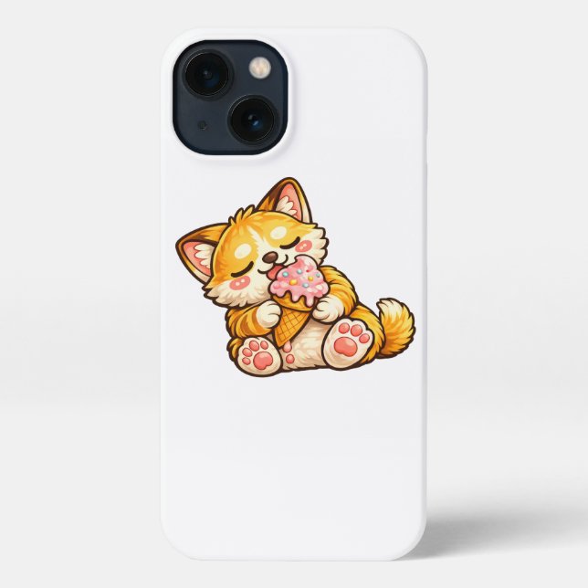 Funda Para iPhone Helado de gato lindo (Reverso )