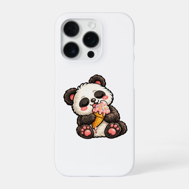 Funda Para iPhone Helado de Panda Adorable (Reverso)