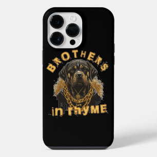 Funda Para iPhone 14 Pro Max HERMANOS EN RIMA divertido hip hop