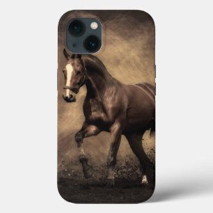 Hermosa almohada de caballo marrón