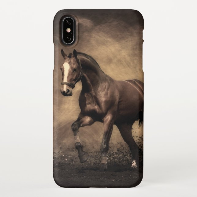 Funda Para iPhone Hermosa almohada de caballo marrón (Reverso)