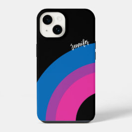 Funda Para iPhone 14 Hermosa bandera del Orgullo Bisexual personalizada