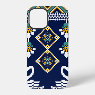 Funda Para iPhone 12 Hermosa figura tribal ucraniana geométrica étnica