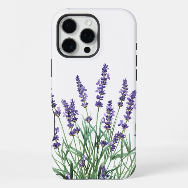 Funda Para iPhone Hermosa Flor de flores de jardín de lavanda (Reverso )