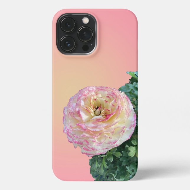 Funda Para iPhone Hermosa flor rosa (Reverso )