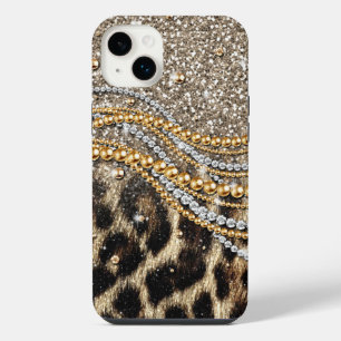 Funda Para iPhone 14 Plus Hermosa imagen de animales de moda Leopard Faux