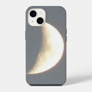 Funda Para iPhone 14 Hermosa Luna Creciente en Cera en el Crepúsculo