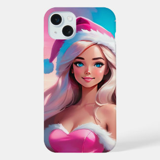 Hermosa niña de Navidad rosa 01