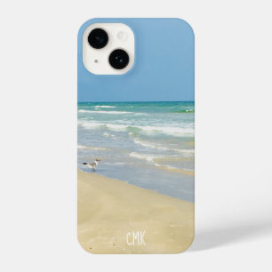Funda Para iPhone 14 Hermosa playa Sandpiper Isla Monograma