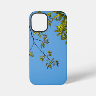 Funda Para iPhone 12 Mini hermosa rama con hojas verdes y amarillas abrazo