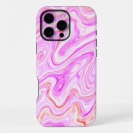 Funda Para iPhone 16 Pro Max Hermosa textura abstracta de mármol color rosa