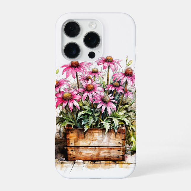 Funda Para iPhone Hermosas flores de aster en flor (Reverso)