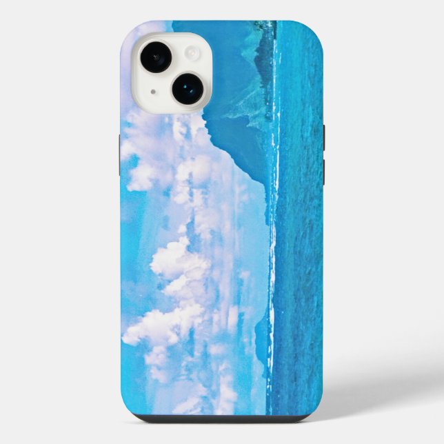 Funda Para iPhone Hermosas olas de océano turquesa (Reverso)