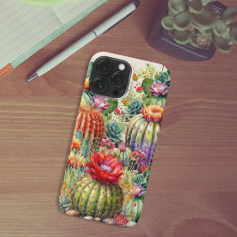 Funda Para iPhone 13 Pro Max Hermoso Cacti florido