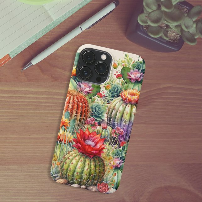 Funda Para iPhone Hermoso Cacti florido (Subido por el creador)