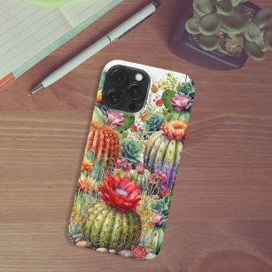 Funda Para iPhone 13 Pro Max Hermoso Cacti florido