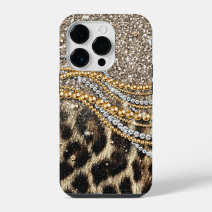Funda Para iPhone 14 Pro Hermoso Caso de Impresión de Animal de Leopardo de