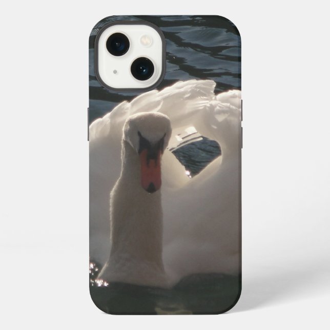 Funda Para iPhone Hermoso cisne blanco (Reverso )