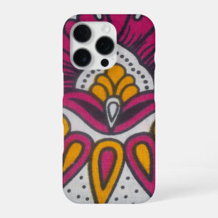 Funda Para iPhone 16 Pro Hermoso estampado artístico de motivos de tela afr