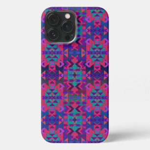 Funda Para iPhone 13 Pro Max Hermoso estilo suroeste rosa y morado