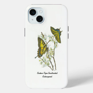 Hermoso estuche de teléfono con mariposa pintada a