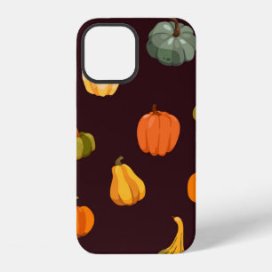 Funda Para iPhone 12 Hermoso fondo de otoño con calabazas coloridas